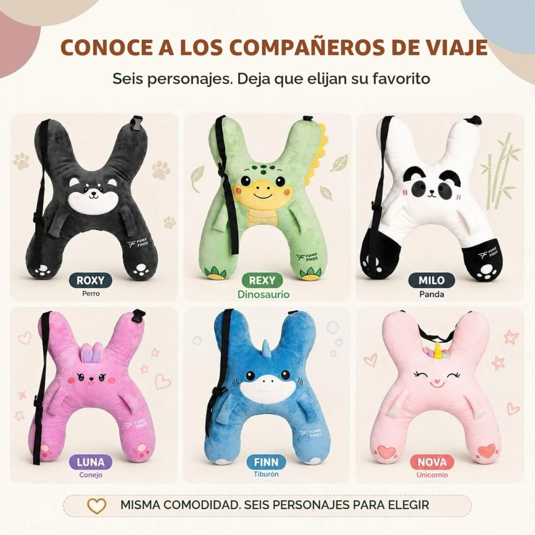 Almohada de Viaje Infantil con Soporte para la Cabeza