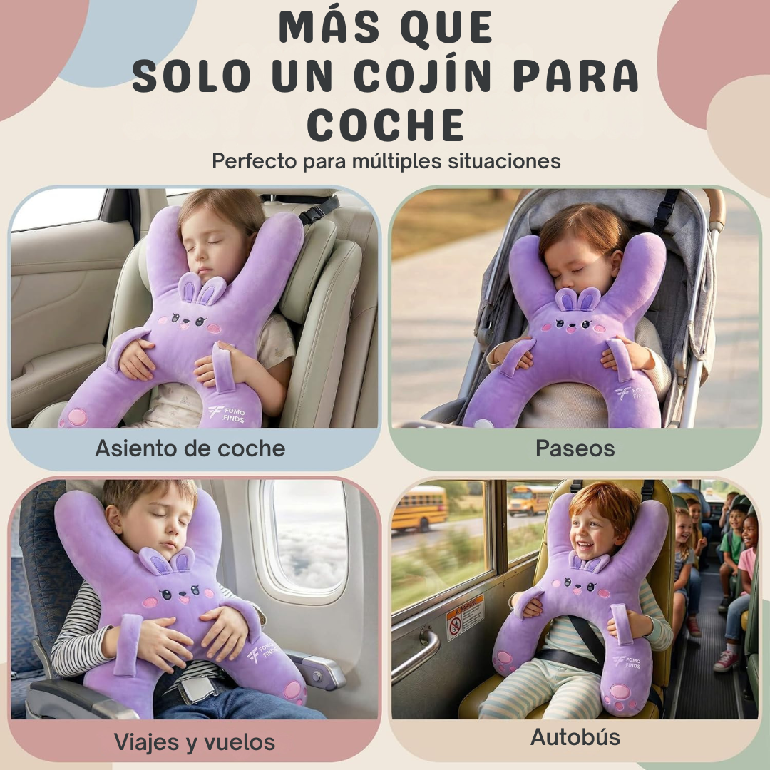 Almohada de Viaje Infantil con Soporte para la Cabeza